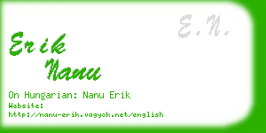 erik nanu business card